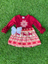Bowtism Holiday Elk Ruffle Dress - Bowtism